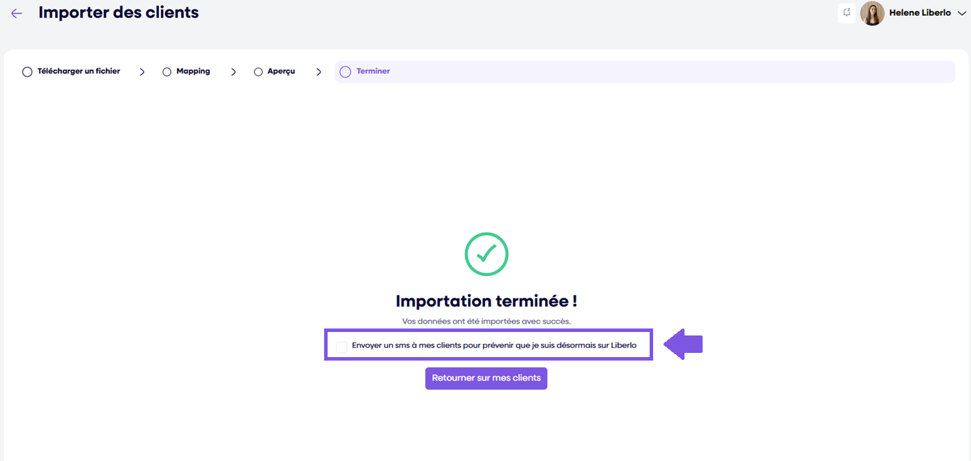 Importation terminee